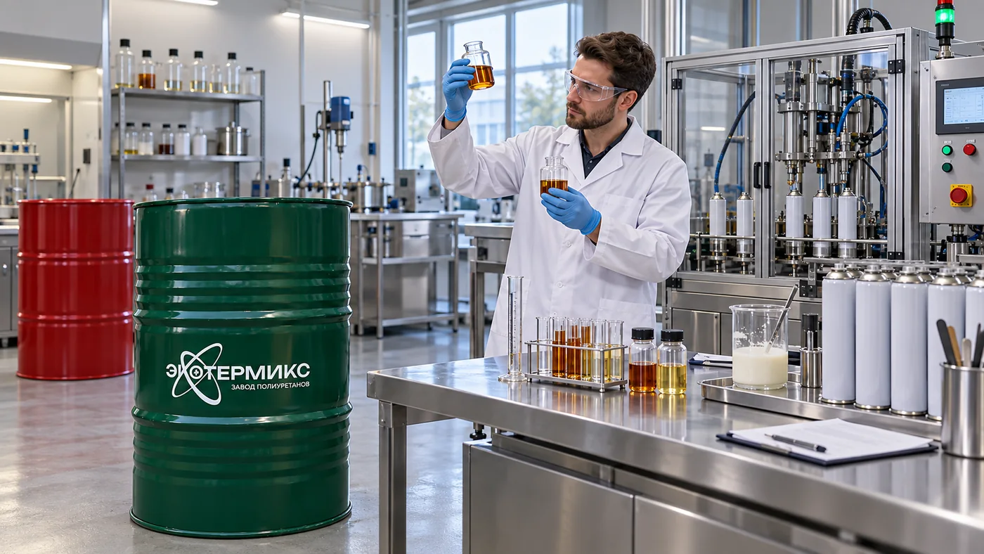 Лабораторный подбор полиолов для однокомпонентной монтажной пены